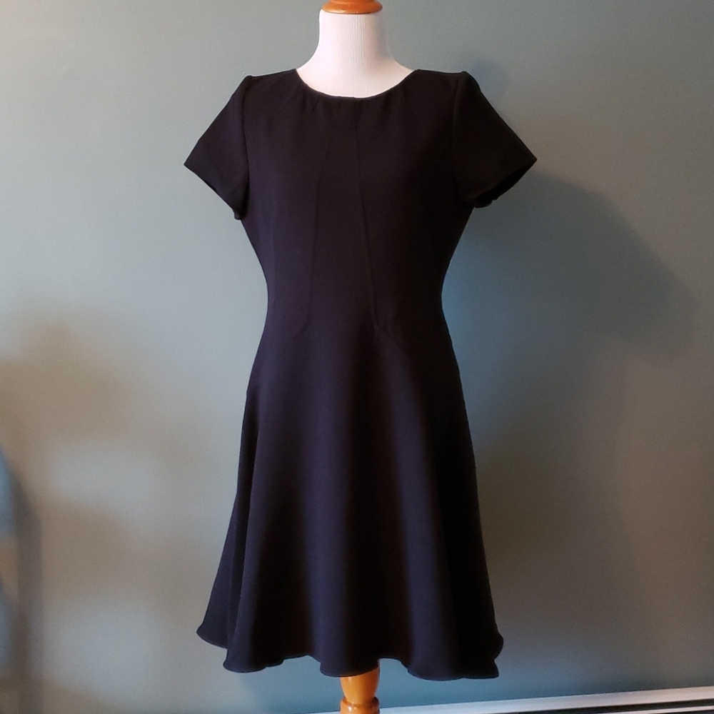 Oscar de la Renta Navy blue dress.